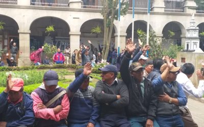 Sindicalistas municipales exigen aumento salarial y advierten prolongar paro de labores