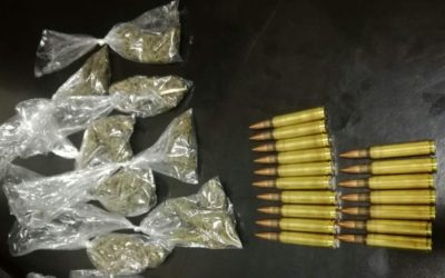 Capturados con droga y municiones