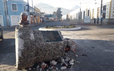 Identifican a uno de los heridos en colisión a monumento a Bombero Voluntario