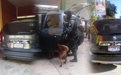Agente canino detecta cocaína en dos camionetas de la misma línea