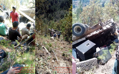 Camión que trasladaba a grupo evangélico cae a barranco en Totonicapán