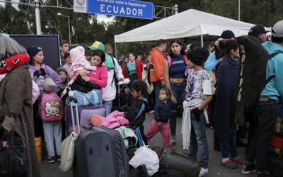 Miles de venezolanos llegaron el fin de semana a Ecuador para evitar requisito de visa humanitaria