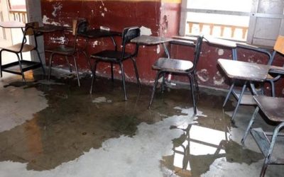 Lluvias causa daños en escuelas de Quetzaltenango