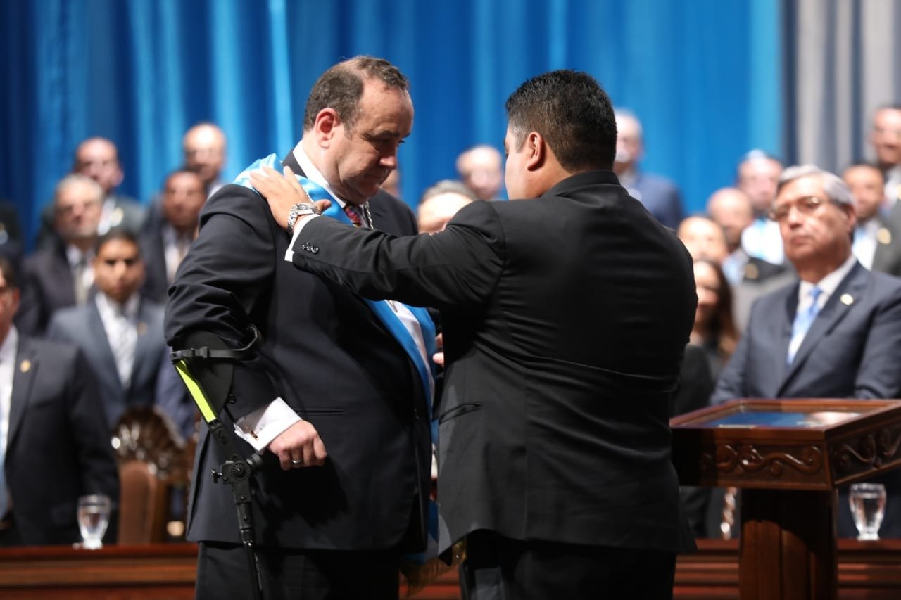 El primer discurso de Giammattei como presidente de Guatemala