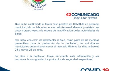 Muni de Xela confirma tercer caso de COVID-19