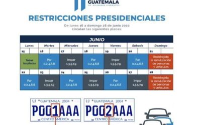 COVID-19: Restricción de movilidad para vehículos según placas de circulación ¿Aplica en Quetzaltenango?