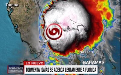 Isaías gana fuerza mientras avanza lento por la costa este de EE.UU.