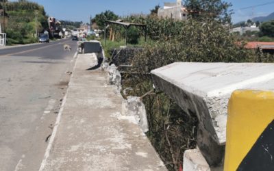 ¿Qué pasa con reparación de puente en Olintepeque? Resultó dañado tras accidente de tránsito