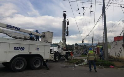 Corte de energía eléctrica por accidente en el periférico de Xela
