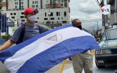 Exiliados en Costa Rica protestan contra “leyes mordazas” en Nicaragua