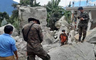 Ejército de Guatemala dinamita roca que causó tragedia en Sololá