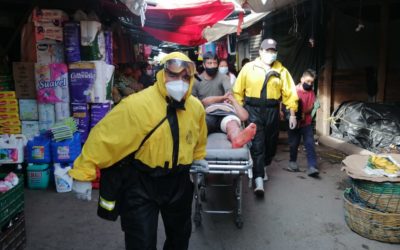 Choques, incendios, accidentes laborales y heridos con arma blanca. Semana complicada para bomberos en Xela