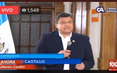 Guillermo Castillo Vicepresidente propone a Giammatei renuncia conjunta al puesto