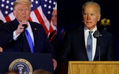 Trump y Biden en reñida competencia por la presidencia de EE.UU.