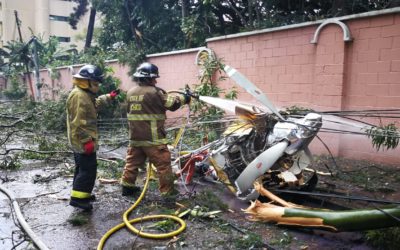 Avioneta se desploma en la zona 9 de Guatemala