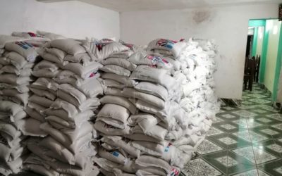 Encuentran sacos de arroz en propiedad ubicada en cercanías de la sede del partido VAMOS