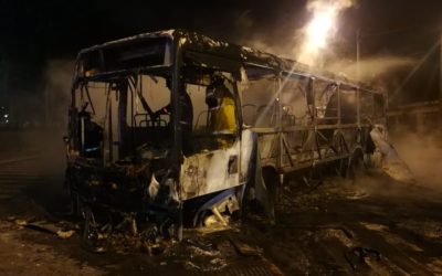 PNC captura a responsables de quemar un Transurbano y causar disturbios