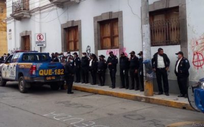 PNC resguarda edificios en el Centro Histórico de Xela