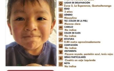 Activan alerta Alba-Keneth para ubicar a Stiven