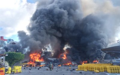 Se incendia planta de gas El Salvador