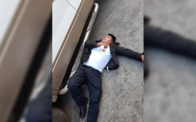 Señalan a policía de estar ebrio en Xela. La PNC responde por medio de vídeo