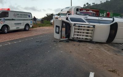 Familia de Almolonga se accidenta en Sololá, viajaban para realizar compras de temporada a la capital