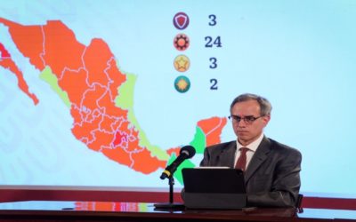 ¿Qué estados en México están en rojo por casos de COVID-19?