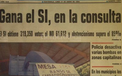 Hace 27 años fue Consulta Popular en Guatemala