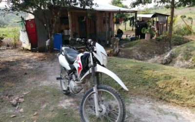 La motocicleta que fue utilizada en el asesinato de Sharon Figueroa