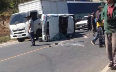 Dos heridas en accidente de tránsito en San Juan Ostuncalco