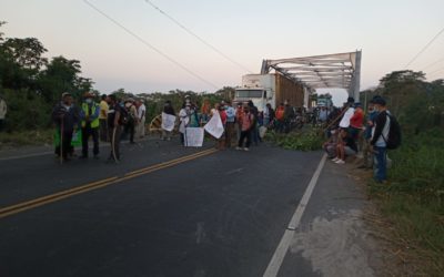 Bloqueo en ruta al Pacífico, jurisdicción de Suchitepéquez