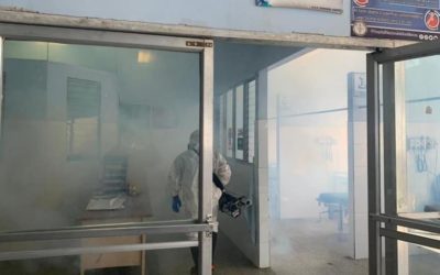 Colapsa en San Marcos área de hospital que atiende a pacientes con COVID-19