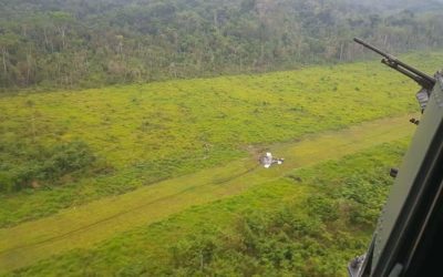 Localizan avioneta calcinada en Petén