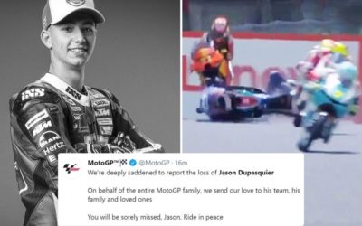 Muere el piloto Jason Dupasquier, de 19 años, tras accidente en el GP de Italia
