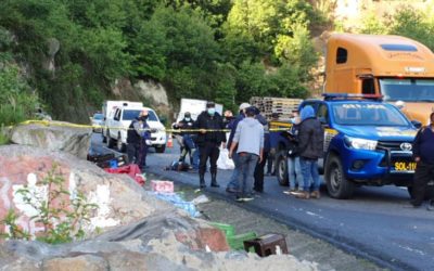 Camión vuelca en la Interamericana y muere copiloto