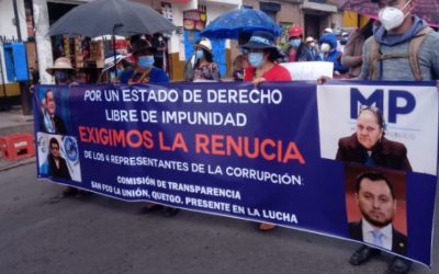 Guatemaltecos exigen la renuncia del presidente Giammattei y de la Fiscal General Porras