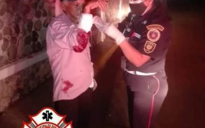 Adulto mayor agredido con machete por su hijo