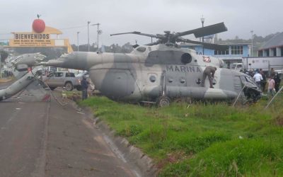 Video: Así fue el desplome del helicóptero de la Marina en México