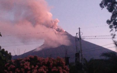 Volcán de Fuego entra en fase eruptiva con flujos piroclásticos y caída de ceniza