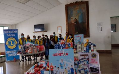 ¡Meta superada! Club de Leones entrega 1 mil 621 litros de leche al hogar del Niño Minusválido Hermano Pedro