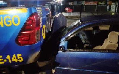 Un capturado tras accidente en Avenida La Independencia, que involucró a patrulla de PNC