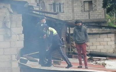 Incendio en vivienda en la zona 1 de Quetzaltenango