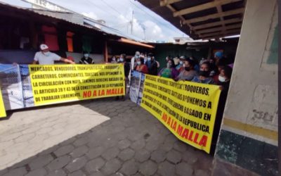 Comerciantes se oponen a colocación de malla