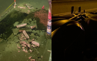 Motoristas caen en zanja, en la zona 7 de Xela