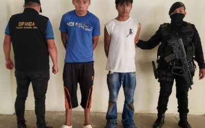 Capturados momentos después de asaltar a mujer, señalados de ser de la mara salvatrucha