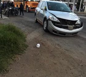 Accidentes donde motoristas están involucrados se han incrementado  en Xela, cámaras de videovigilancia captan hecho de tránsito en 4ª calle de la zona 3