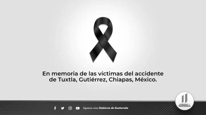 A través del Diario Oficial el Presidente de la República Alejandro Giammattei declaró Duelo Nacional durante tres días