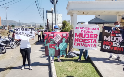 Manifestación en Quetzaltenango para apoyar a víctima de agresión sexual