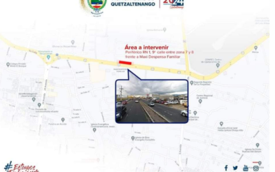 Paso cerrado en el periférico de Quetzaltenango por cambio de tapaderas