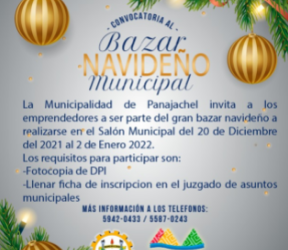 Municipalidad de Panajachel invita a comerciantes y emprendedores a participar en bazar navideño